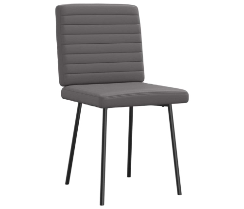 Virtuves Krēsli, 2 Gab., Pelēka Mākslīgā Āda Vidaxl