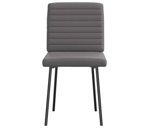 Virtuves Krēsli, 2 Gab., Pelēka Mākslīgā Āda Vidaxl