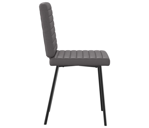 Virtuves Krēsli, 2 Gab., Pelēka Mākslīgā Āda Vidaxl