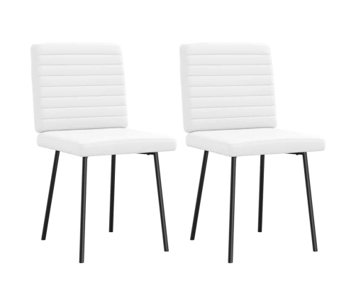 Virtuves Krēsli, 2 Gab., Balta Mākslīgā Āda Vidaxl