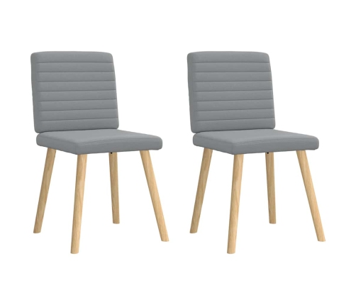 Virtuves Krēsli, 2 Gab., Gaiši Pelēks Audums Vidaxl