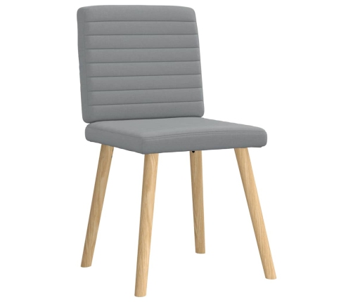 Virtuves Krēsli, 2 Gab., Gaiši Pelēks Audums Vidaxl