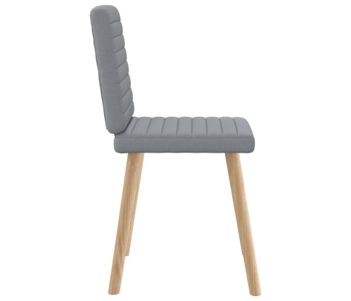 Virtuves Krēsli, 2 Gab., Gaiši Pelēks Audums Vidaxl