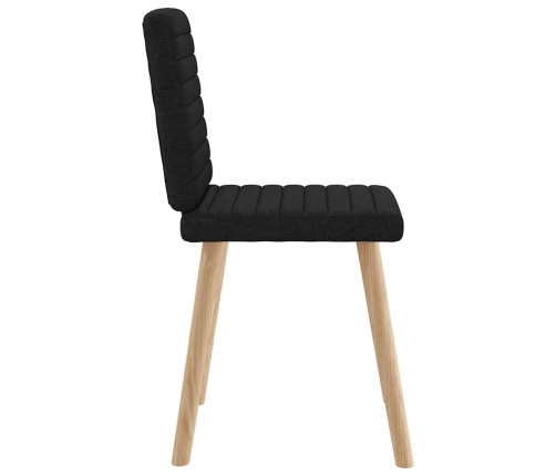 Virtuves Krēsli, 2 Gab., Melns Audums Vidaxl