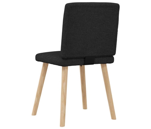 Virtuves Krēsli, 2 Gab., Melns Audums Vidaxl