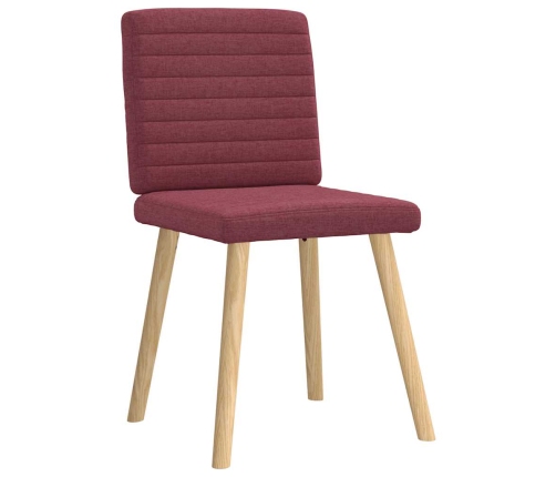 Virtuves Krēsli, 2 Gab., Vīnsarkans Audums Vidaxl