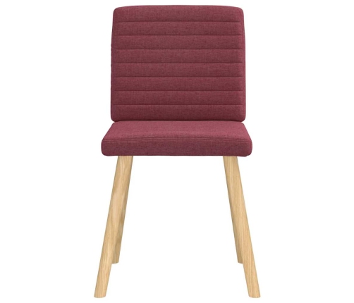 Virtuves Krēsli, 2 Gab., Vīnsarkans Audums Vidaxl