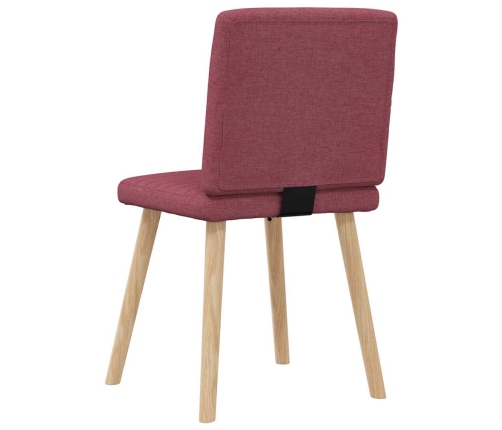 Virtuves Krēsli, 2 Gab., Vīnsarkans Audums Vidaxl