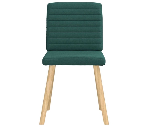 Virtuves Krēsli, 2 Gab., Tumši Zaļš Audums Vidaxl