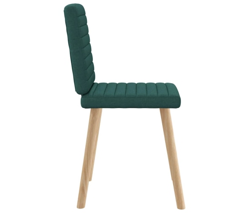 Virtuves Krēsli, 2 Gab., Tumši Zaļš Audums Vidaxl