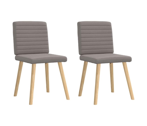 Virtuves Krēsli, 2 Gab., Pelēkbrūns Audums Vidaxl