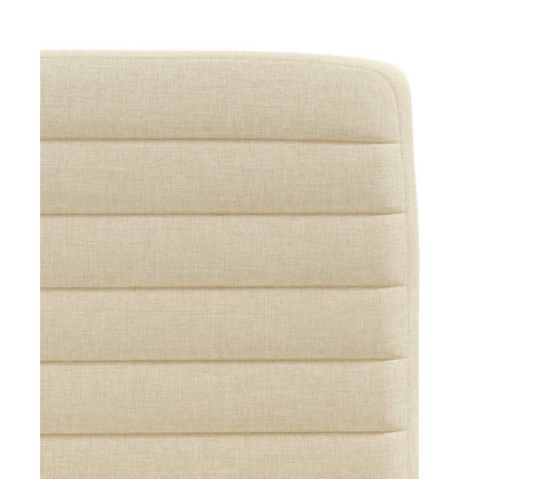 Virtuves Krēsli, 2 Gab., Krēmkrāsas Audums Vidaxl