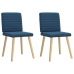 Virtuves Krēsli, 2 Gab., Zils Audums Vidaxl