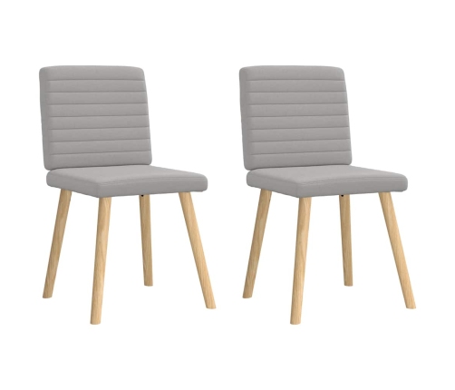 Virtuves Krēsli, 2 Gab., Mākonis Pelēks Audums Vidaxl