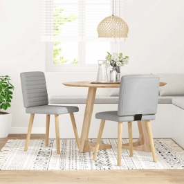 Virtuves Krēsli, 2 Gab., Mākonis Pelēks Audums Vidaxl