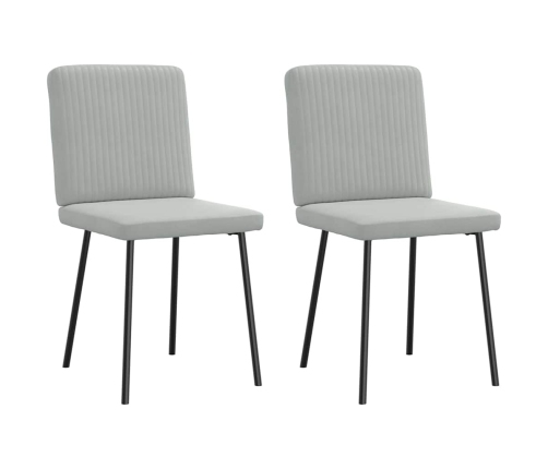 Virtuves Krēsli, 2 Gab., Gaiši Pelēks Samts Vidaxl