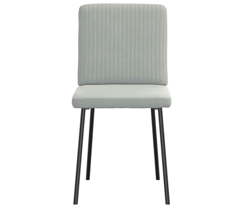 Virtuves Krēsli, 2 Gab., Gaiši Pelēks Samts Vidaxl