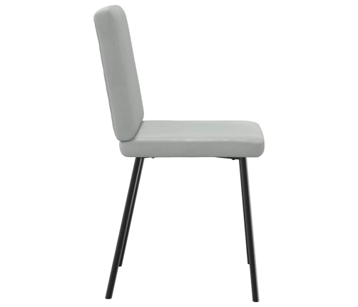 Virtuves Krēsli, 2 Gab., Gaiši Pelēks Samts Vidaxl