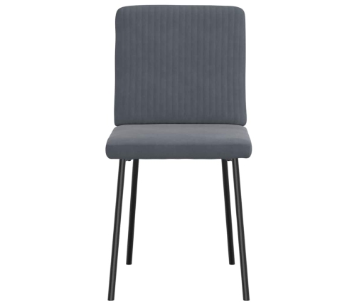 Virtuves Krēsli, 2 Gab., Tumši Pelēks Samts Vidaxl