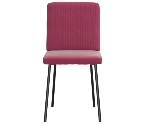 Virtuves Krēsli, 2 Gab., Vīnsarkans Samts Vidaxl
