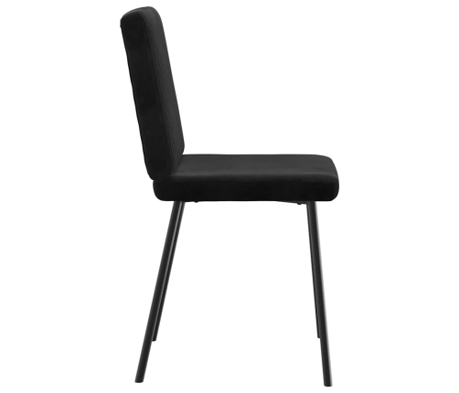 Virtuves Krēsli, 2 Gab., Melns Samts Vidaxl