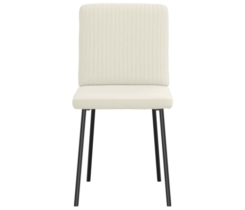 Virtuves Krēsli, 2 Gab., Krēmkrāsas Samts Vidaxl