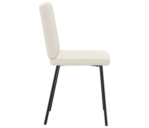 Virtuves Krēsli, 2 Gab., Krēmkrāsas Samts Vidaxl