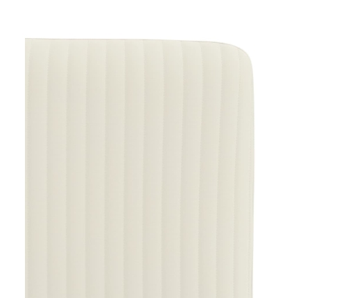 Virtuves Krēsli, 2 Gab., Krēmkrāsas Samts Vidaxl