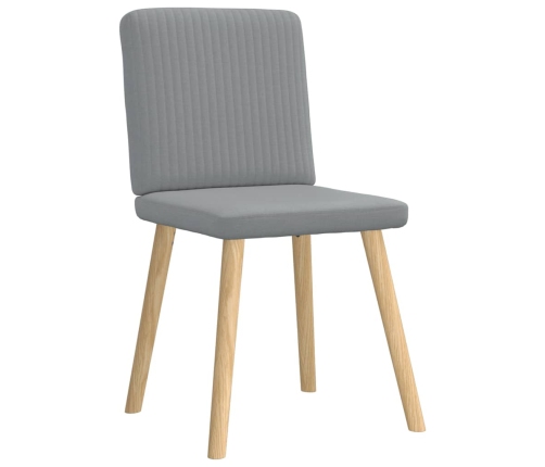 Virtuves Krēsli, 2 Gab., Gaiši Pelēks Audums Vidaxl