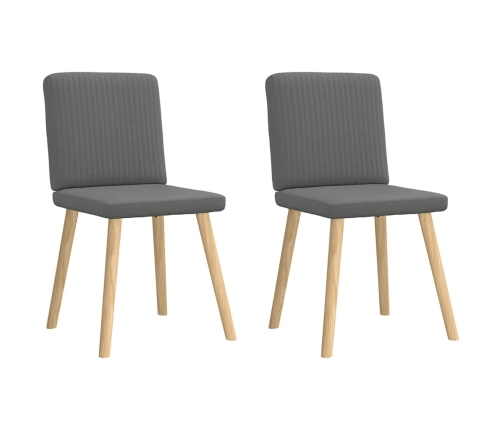 Virtuves Krēsli, 2 Gab., Tumši Pelēks Audums Vidaxl