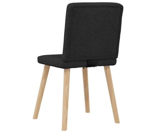 Virtuves Krēsli, 2 Gab., Melns Audums Vidaxl