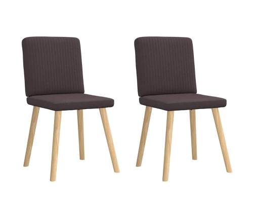Virtuves Krēsli, 2 Gab., Tumši Brūns Audums Vidaxl