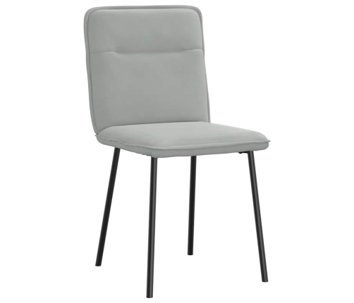 Virtuves Krēsli, 2 Gab., Gaiši Pelēks Samts Vidaxl