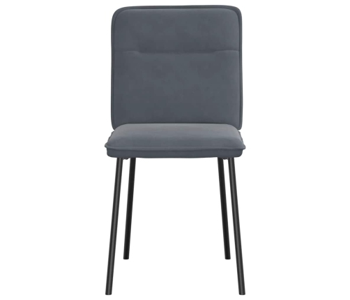 Virtuves Krēsli, 2 Gab., Tumši Pelēks Samts Vidaxl