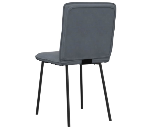 Virtuves Krēsli, 2 Gab., Tumši Pelēks Samts Vidaxl