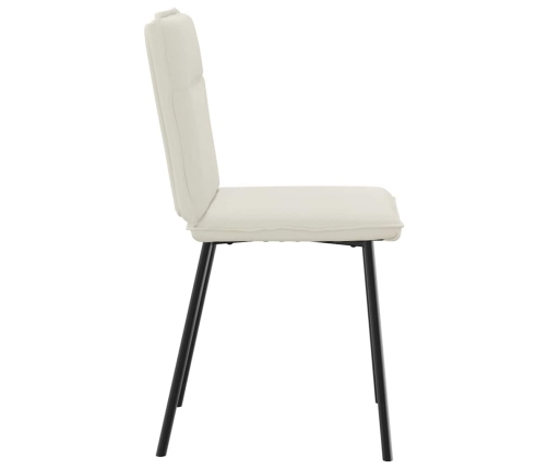 Virtuves Krēsli, 2 Gab., Krēmkrāsas Samts Vidaxl