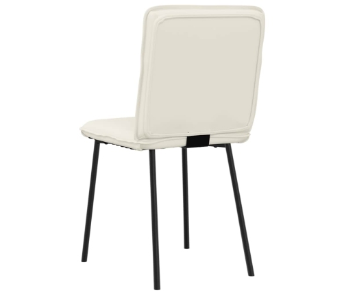 Virtuves Krēsli, 2 Gab., Krēmkrāsas Samts Vidaxl