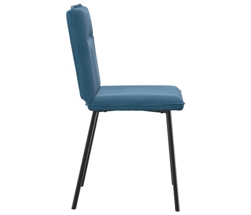Virtuves Krēsli, 2 Gab., Zils Samts Vidaxl