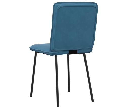 Virtuves Krēsli, 2 Gab., Zils Samts Vidaxl