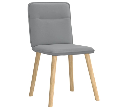 Virtuves Krēsli, 2 Gab., Gaiši Pelēks Audums Vidaxl