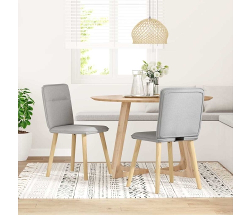 Virtuves Krēsli, 2 Gab., Mākonis Pelēks Audums Vidaxl