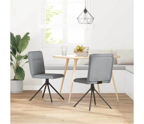 Virtuves Krēsli, 2 Gab., Gaiši Pelēks Audums Vidaxl