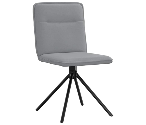 Virtuves Krēsli, 2 Gab., Gaiši Pelēks Audums Vidaxl
