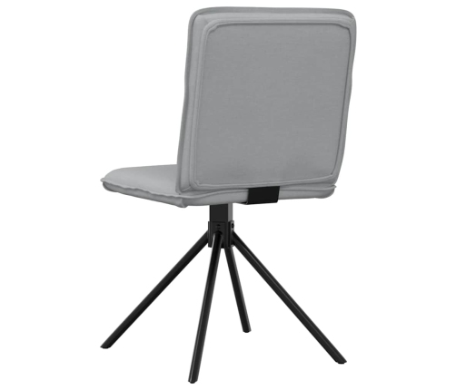 Virtuves Krēsli, 2 Gab., Gaiši Pelēks Audums Vidaxl