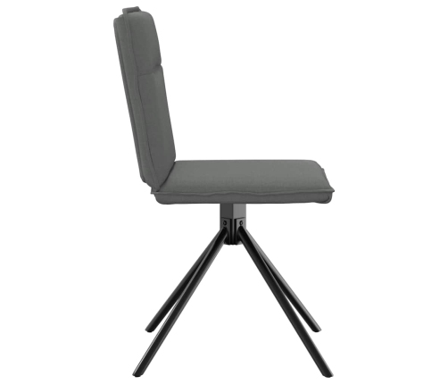 Virtuves Krēsli, 2 Gab., Tumši Pelēks Audums Vidaxl