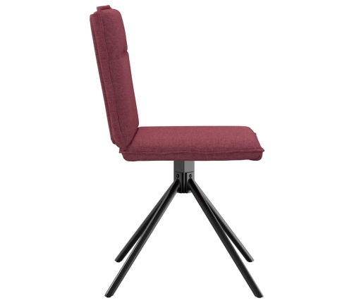 Virtuves Krēsli, 2 Gab., Vīnsarkans Audums Vidaxl