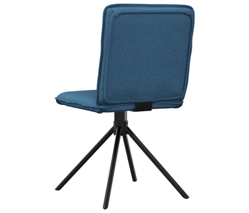 Virtuves Krēsli, 2 Gab., Zils Audums Vidaxl
