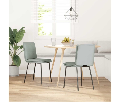 Virtuves Krēsli, 2 Gab., Gaiši Pelēks Samts Vidaxl