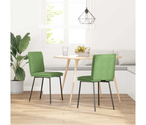 Virtuves Krēsli, 2 Gab., Gaiši Zaļš Samts Vidaxl