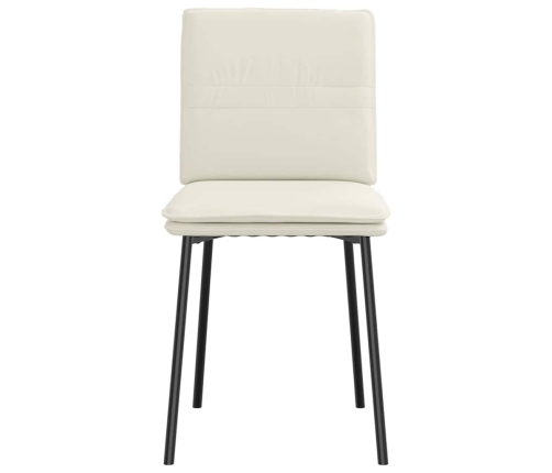 Virtuves Krēsli, 2 Gab., Krēmkrāsas Samts Vidaxl